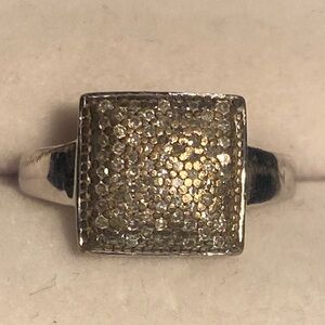 Diamond vintage sterling ring